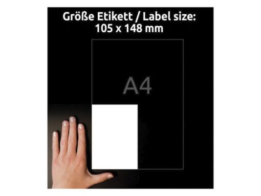 Etiket Avery zelfklevend  105x148mm wit permanent 20 vel 4  etiketten per vel