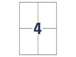 Etiket Avery zelfklevend  105x148mm wit permanent 20 vel 4  etiketten per vel