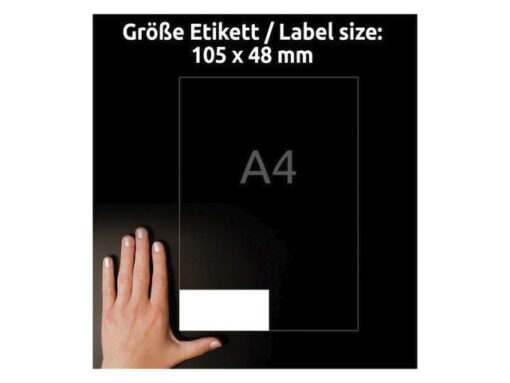 Etiket Avery zelfklevend 105x48mm wit permanent 20 vel 12   etiketten per vel