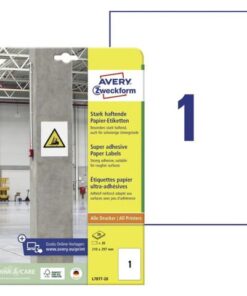 Etiket Avery zelfklevend 210x297mm wit permanent
