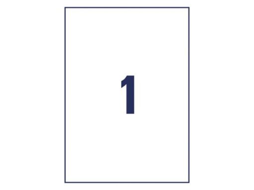 Etiket Avery zelfklevend 210x297mm wit permanent