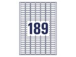 Etiket Avery zelfklevend 25,4x10mm wit permanent 20 vel 189 etiketten per vel