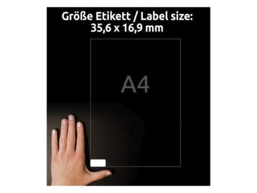 Etiket Avery zelfklevend 35,6x16,9mm wit permanent 20 vel   80 etiketten per vel