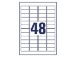Etiket Avery zelfklevend 45,7x21,2mm wit permanent 20 vel   48 etiketten per vel