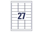 Etiket Avery zelfklevend 63,5x29,6mm wit permanent 20 vel   27 etiketten per vel