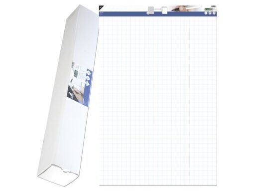 Flipoverpapier Kangaro blanco / ruit 65x100cm micro         perforatie 50 vel opgerold in verzenddoos