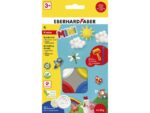 Kinderklei Eberhard Faber basic set 4 bekers á 50gr. Wit,   geel,rood, en blauw met roller en spatel
