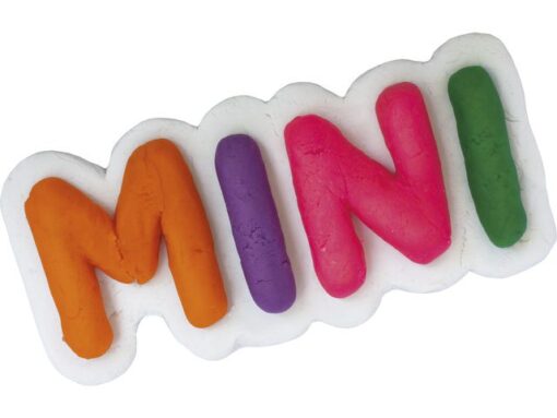Kinderklei Eberhard Faber basic set 4bekers bekers á 50gr.  Wit, oranje, groen en l.blauw met roller en spatel