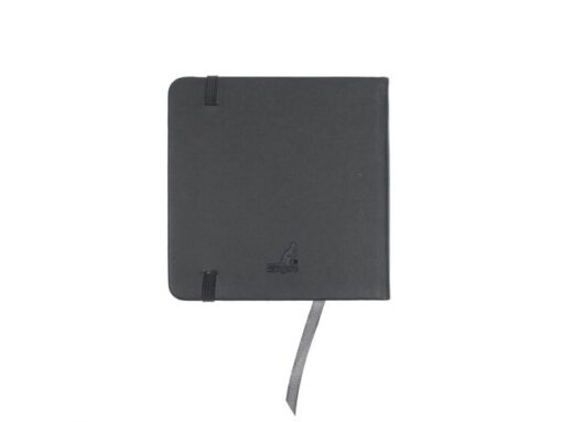 Schetsboek Kangaro 12x12cm cold grey PU HC 80 vel 140gr     roomwit met elastiek en lint