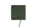 Schetsboek Kangaro 12x12cm forest green PU HC 80 vel 140gr  roomwit met elastiek en lint