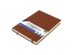 Schetsboek Kangaro A5 cognac PU HC 80 vel 140gr roomwit met elastiek en lint