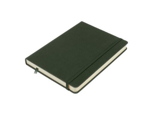 Schetsboek Kangaro A5 forest green PU HC 80 vel 140gr       roomwit met elastiek en lint