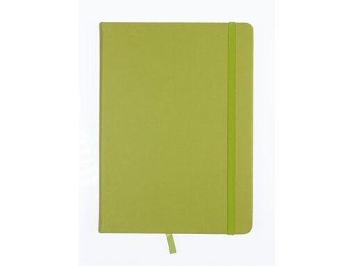 Schetsboek Kangaro A5 lime green PU HC 80 vel 140gr roomwit met elastiek en lint