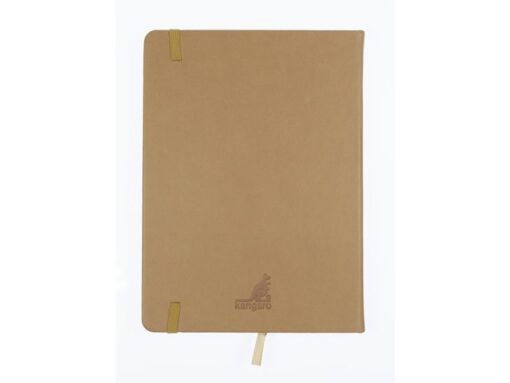 Schetsboek Kangaro A5 taupe PU HC 80 vel 140gr roomwit met  elastiek en lint