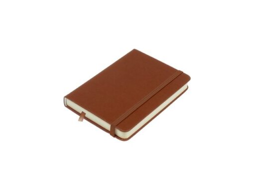 Schetsboek Kangaro A6 cognac PU HC 80 vel 140gr roomwit met elastiek en lint
