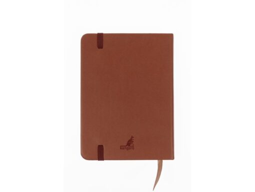 Schetsboek Kangaro A6 cognac PU HC 80 vel 140gr roomwit met elastiek en lint