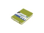 Schetsboek Kangaro A6 lime green PU HC 80 vel 140gr roomwit met elastiek en lint