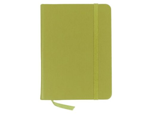 Schetsboek Kangaro A6 lime green PU HC 80 vel 140gr roomwit met elastiek en lint