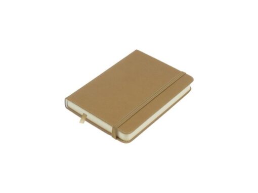 Schetsboek Kangaro A6 taupe PU HC 80 vel 140gr roomwit met  elastiek en lint