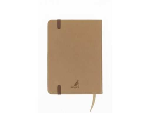 Schetsboek Kangaro A6 taupe PU HC 80 vel 140gr roomwit met  elastiek en lint