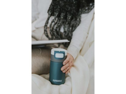 Thermosbeker KAMBUKKA Etna 300ml Deep Teal dubbelwandig met 3in1 deksel