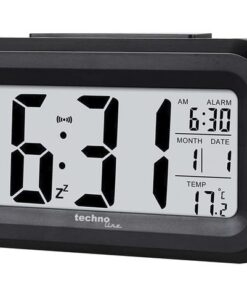 Wekker Technoline WT 400 135x75x48mm zwart