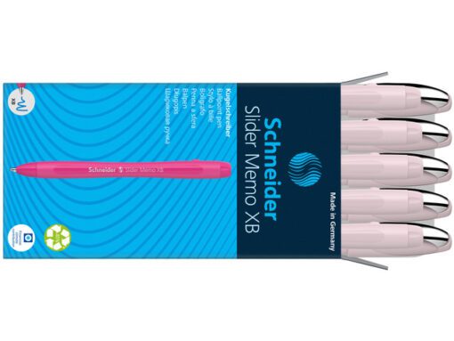 Balpen Schneider Slider Memo Colour Edition XB 1,4mm Pearl  blauw schrijvend