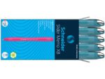 Balpen Schneider Slider Memo Colour Edition XB 1,4mm Teal   blauw schrijvend