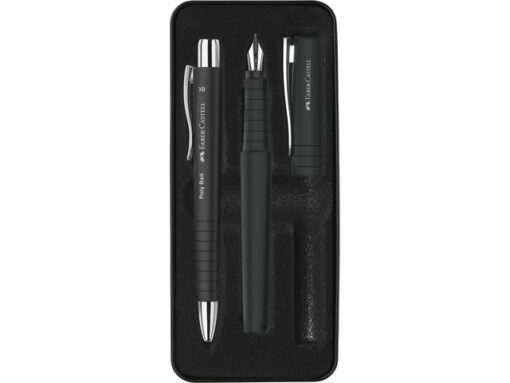 Balpen en Vulpen Faber-Castell Poly Pen in giftbox black