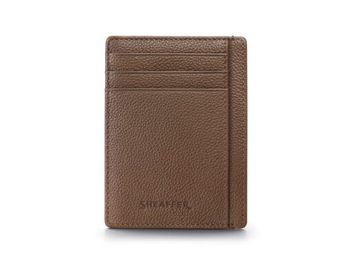 Balpen giftset Sheaffer 100 9370 glossy brown gold tone met creditcardhouder rustic mocha