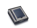 Balpen giftset Sheaffer Reminder 9018 Matte bleu polished   black PVD met  creditcardhouder sapphire night