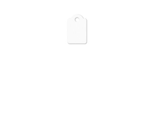 Draadetiket Kangaro 13x20mm wit doos a 500 stuks