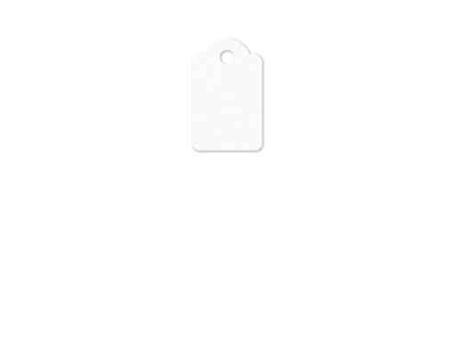 Draadetiket Kangaro 15x24mm wit doos a 500 stuks
