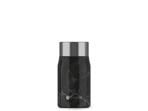 Food jar Les Artistes Paris 700ml geïsoleerd met lepel      Black Marble