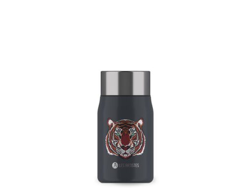 Food jar Les Artistes Paris 700ml geïsoleerd met lepel Tiger