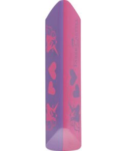 Driekantige stofvrije gum voor grafiet- en kleurpotloden. Voor zacht en vlekvrij wissen. PVC vrij. Kleur roze met Unicorn motief.