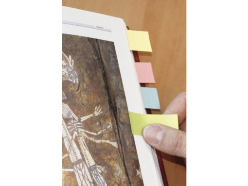 Info Page Marker papier 20x50mm, 4 kleuren recycled 100 vel per kleur