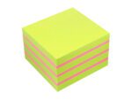 Info notes 75x75mm assorti blok a 450 vel fluor kleuren