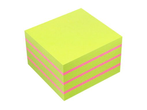 Info notes 75x75mm assorti blok a 450 vel fluor kleuren