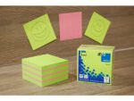Info notes 75x75mm assorti blok a 450 vel fluor kleuren