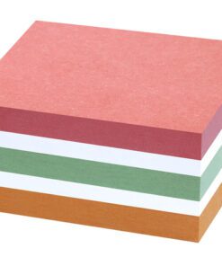 het oudste eco-label in de wereld. Kleeft op papier en verschillende oppervlakken en zijn verwijderbaar en herpositioneerbaar zonder lijmresten. Formaat notitieblaadjes 75x75mm. Aantal 2x blokje van 400 vel