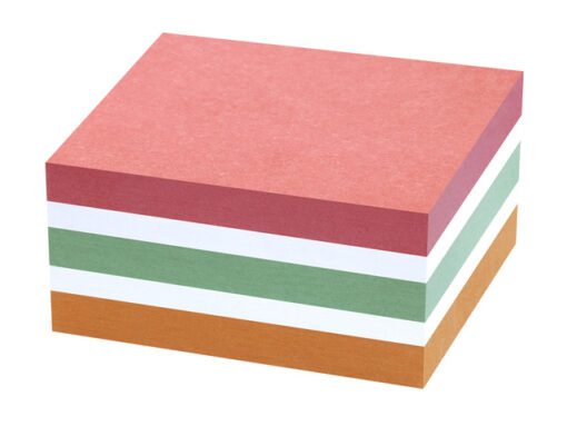 Info notes 75x75mm assorti recycled doos 2x a 400 vel