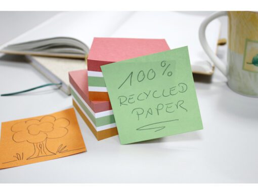 Info notes 75x75mm assorti recycled doos 2x a 400 vel