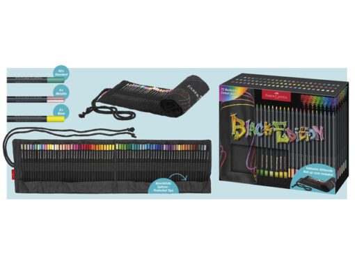 Kleurpotlood Faber-Castell Black Edition 72 stuks in        roletui zwart