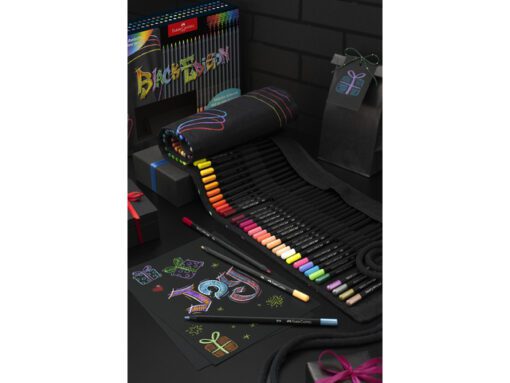 Kleurpotlood Faber-Castell Black Edition 72 stuks in        roletui zwart
