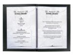 Menukaart map Sigel A4 grijs voor 8 blad