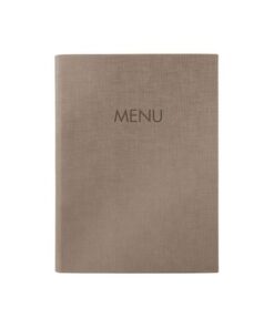 Menukaart map Sigel A5 bruin voor 8 blad