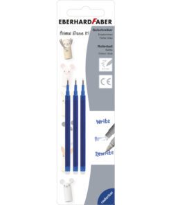 Navulling Eberhard Faber Animal Erase-it 3st. blauw op      blister