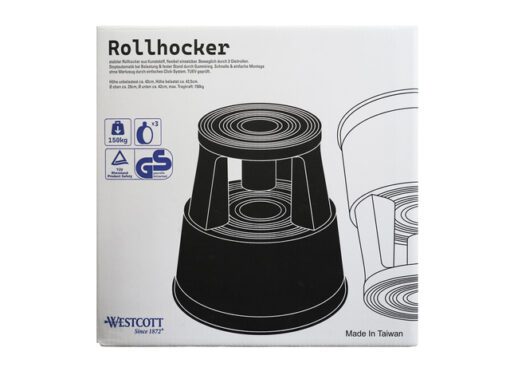 Opstapkruk Westcott 43x29x42cm donkergrijs