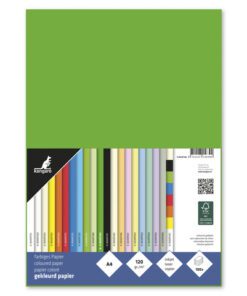 houtvrij en chloorvrij gebleekt papier. Leverbaar in verschillende kleuren. Pak à 100 vel